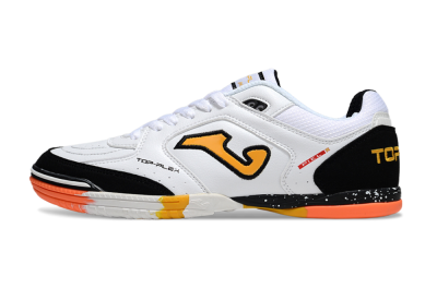 Men's Joma Top Flex IC Indoor & Futsal Low-Tops Football Shoes - White/Black/Yellow