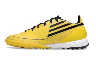 Men's Adidas F50 Pro TF Artificial Turf Low-Tops Football Shoes - Yellow/Black/White
