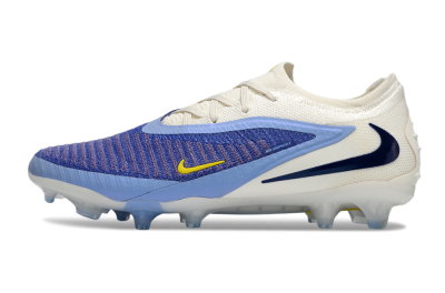 Unisex Nike Phantom 6 Elite Low FG Firm Ground Low-Tops Football Boots - Blue/White/Black