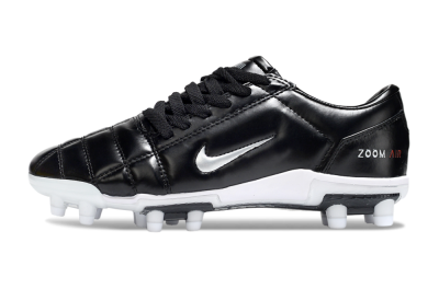 Unisex Nike Air Zoom Total 90 III FG Firm Ground Low-Tops Football Boots - Black/Silver/White