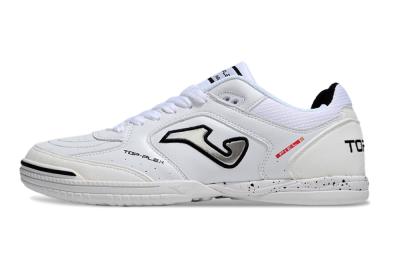 Men's Joma Top Flex IC Indoor & Futsal Low-Tops Football Shoes - White/Silver/Black