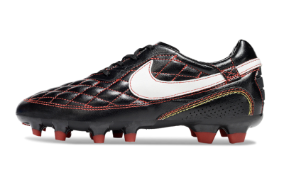 Men's Nike Tiempo Legend R10 Elite FG Firm Ground Low-Tops Football Boots - Black/Red/White
