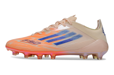 Unisex Adidas F50 Elite FG Firm Ground Low-Tops Football Boots - Pink/Blue/Gold