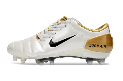 Men's Nike Air Zoom Total 90 III FG Firm Ground Low-Tops Football Boots - White/Black/Gold