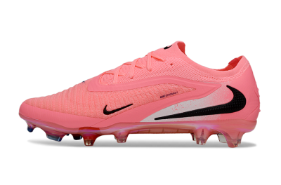 Unisex Nike Phantom 6 Elite Low FG Firm Ground Low-Tops Football Boots - Pink/White/Black