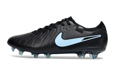 Men's Nike Tiempo Legend 10 Elite FG Firm Ground Low-Tops Football Boots - Black/Jade