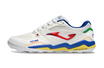 Men's Joma Top Flex TF Artificial Turf Low-Tops Football Shoes - White/Red/Blue/Red