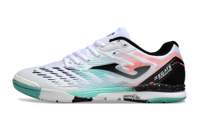 Men's Joma Top Flex IC Indoor & Futsal Low-Tops Football Shoes - White/Jade/Red