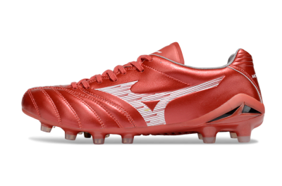 Men's Mizuno Morelia Neo 4 FG Firm Ground Low-Tops Football Boots - Red/White