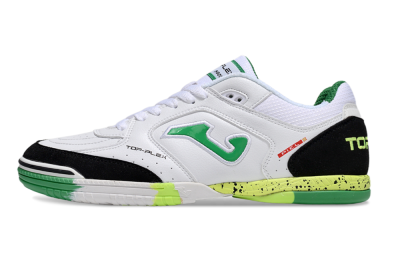 Men's Joma Top Flex IC Indoor & Futsal Low-Tops Football Shoes - White/Yellow/Black