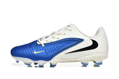 Men's Nike Phantom 6 Elite Low FG Firm Ground Low-Tops Football Boots - Blue/White/Black