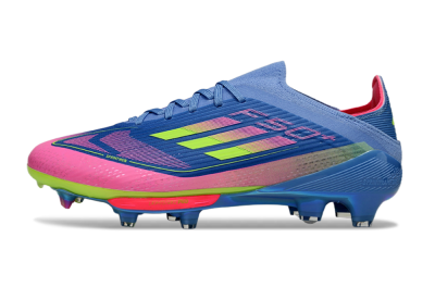 Unisex Adidas F50+ Lightstrike Pro FG Firm Ground Low-Tops Football Boots - Blue/Pink/Yellow