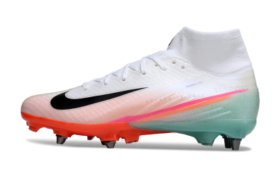 Men's Nike Air Zoom Mercurial Superfly 10 Elite SG Soft Ground High-Tops Football Boots - White/Jade/Pink