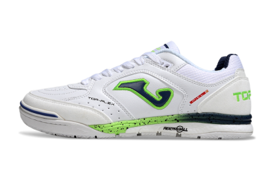 Men's Joma Top Flex IC Indoor & Futsal Low-Tops Football Shoes - White/Blue/Yellow