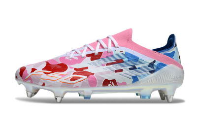 Men's Adidas F50 Elite SG Soft Ground Low-Tops Football Boots - Pink/Whtie/Blue/Red