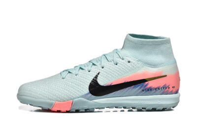 Men's Nike Air Zoom Mercurial Superfly 10 Elite TF Artificial Turf High-Tops Football Shoes - Jade/Black/Gold