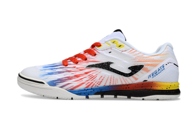 Men's Joma Top Flex IC Indoor & Futsal Low-Tops Football Shoes - White/Black/Red