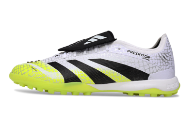 Men's Adidas Predator League Foldover Tongue TF Artificial Turf Low-Tops Football Shoes - White/Black/Yellow
