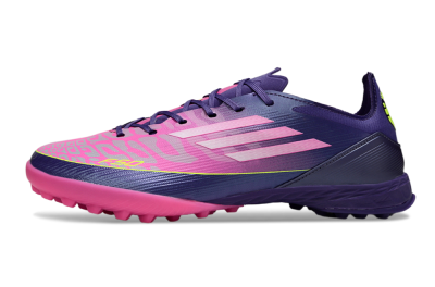 Unisex Adidas F50 Elite TF Artificial Turf Low-Tops Football Shoes - Pink/Purple/Yellow