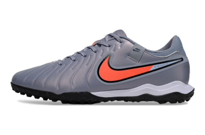 Men's Nike Tiempo Legend 10 Academy TF Artificial Turf Low-Tops Football Shoes - Blue/Jade/Red