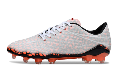 Men's Nike Hypervenom Phantom RGN SE FG Firm Ground Low-Tops Football Boots - Grey/Red/Black