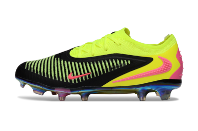 Unisex Nike Phantom 6 Elite Low FG Firm Ground Low-Tops Football Boots - Yellow/Black/Pink