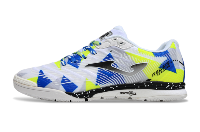 Men's Joma Top Flex IC Indoor & Futsal Low-Tops Football Shoes - White/Blue/Yellow