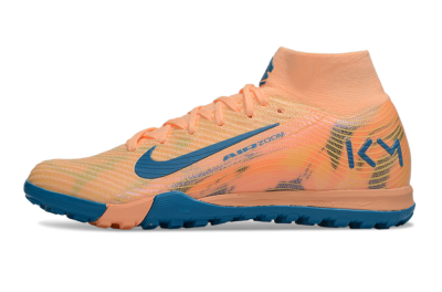 Unisex Nike Air Zoom Mercurial Superfly 10 Elite TF Artificial Turf High-Tops Football Shoes - Pink/Blue/Yellow