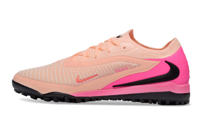 Unisex Nike Phantom 6 Elite TF Artificial Turf Low-Tops Football Shoes - Pink/Black/Red