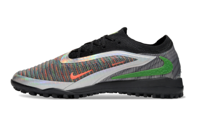 Men's Nike Phantom 6 Elite TF Artificial Turf Low-Tops Football Shoes - Grey/Silver/Black