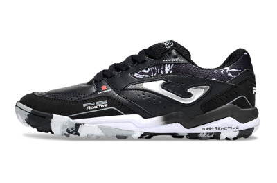 Men's Joma Top Flex TF Artificial Turf Low-Tops Football Shoes - Black/Silver/White
