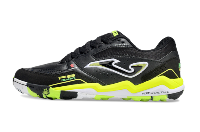 Men's Joma Top Flex TF Artificial Turf Low-Tops Football Shoes - Black/White/Yellow