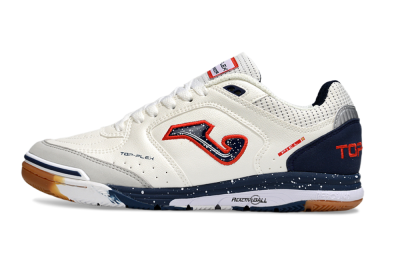 Men's Joma Top Flex IC Indoor & Futsal Low-Tops Football Shoes - White/Blue/Red