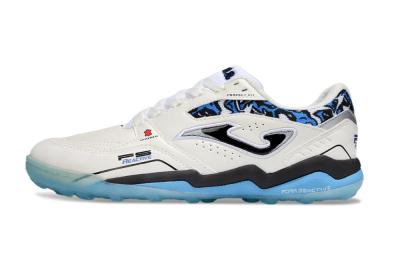 Men's Joma Top Flex TF Artificial Turf Low-Tops Football Shoes - White/Black/Blue