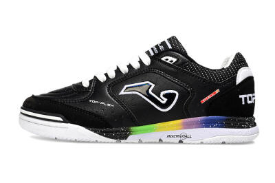 Men's Joma Top Flex IC Indoor & Futsal Low-Tops Football Shoes - Black/White/Red