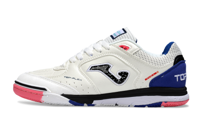 Men's Joma Top Flex IC Indoor & Futsal Low-Tops Football Shoes - White/Black/Blue