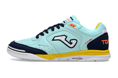 Men's Joma Top Flex IC Indoor & Futsal Low-Tops Football Shoes - Jade/Silver/Blue