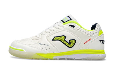 Men's Joma Top Flex IC Indoor & Futsal Low-Tops Football Shoes - White/Yellow/Black