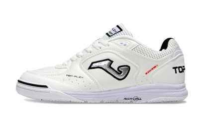 Men's Joma Top Flex IC Indoor & Futsal Low-Tops Football Shoes - White/Silver/Black