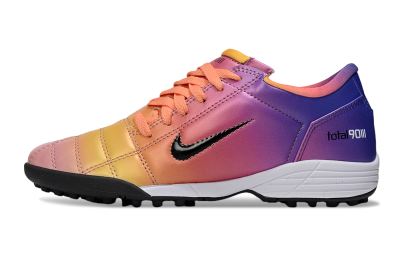 Unisex Nike Total 90 III TF Artificial Turf Low-Tops Football Shoes - Pink/Yellow/Purple