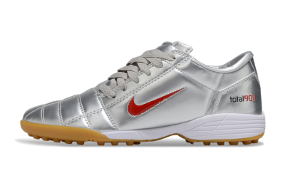 Unisex Nike Total 90 III TF Artificial Turf Low-Tops Football Shoes - Silver/Red/White