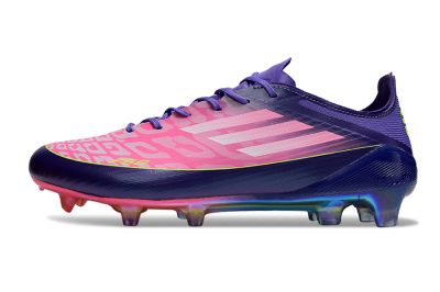 Unisex Adidas F50 Elite FG Firm Ground Low-Tops Football Boots - Pink/Blue/Yellow
