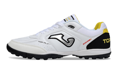 Men's Joma Top Flex TF Artificial Turf Low-Tops Football Shoes - White/Silver/Black