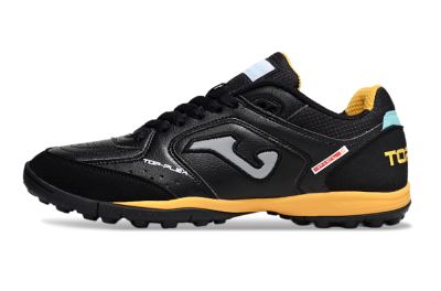 Men's Joma Top Flex TF Artificial Turf Low-Tops Football Shoes - Black/Grey/Yellow