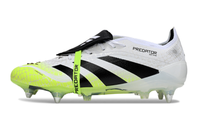 Men's Adidas 25 Predator Elite Foldover Tongue SG Soft Ground Low-Tops Football Boots - White/Yellow/Black