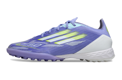 Unisex Adidas F50 Pro TF Artificial Turf Low-Tops Football Shoes - Blue/Yellow/White