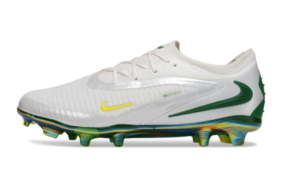 Unisex Nike Phantom 6 Low Elite FG Firm Ground Low-Tops Football Boots - White/Silver/Gold