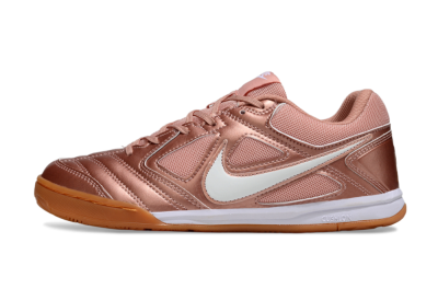 Men's Supreme x Nike SB Gato IC Indoor & Futsal Low-Tops Football Shoes - Gold/White/Brown