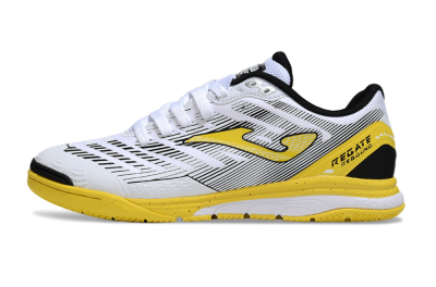 Men's Joma Top Flex IC Indoor & Futsal Low-Tops Football Shoes - White/Black/Yellow