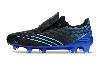 Unisex Adidas F50 Spider Remake FG Firm Ground Low-Tops Football Boots - Black/Blue
